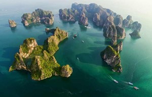 Ha Long Bucht: Material, aus dem viele der Inseln und Felsen bestehen